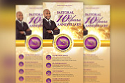 Clergy Anniversary Rack Card, a Flyer Template by Godserv Designs (Thumbnail 1 of 4)