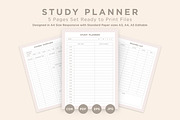 Study Planning Pages Set V-01, a Stationery Template by shahsoft (Thumbnail 1 of 3)