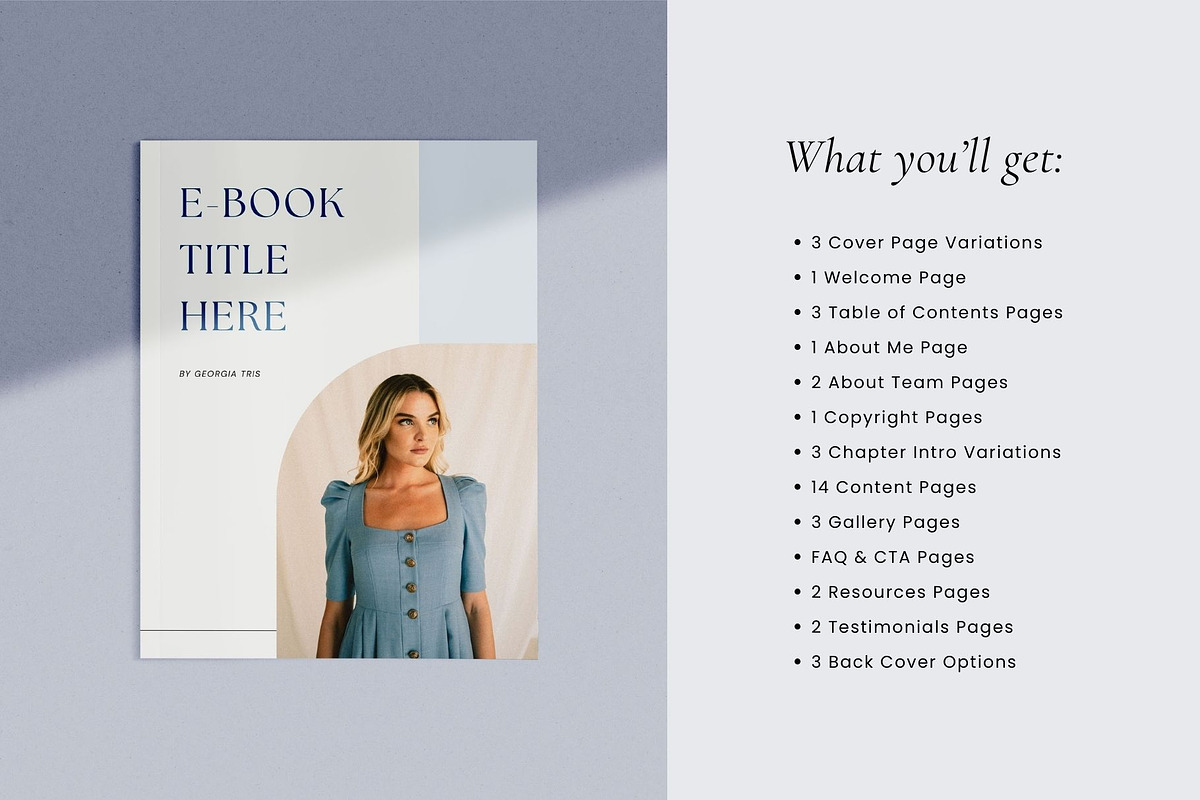 E-book Canva Template | Indigo, a Print Template by BoldNStudio (Photo 2 of 10)