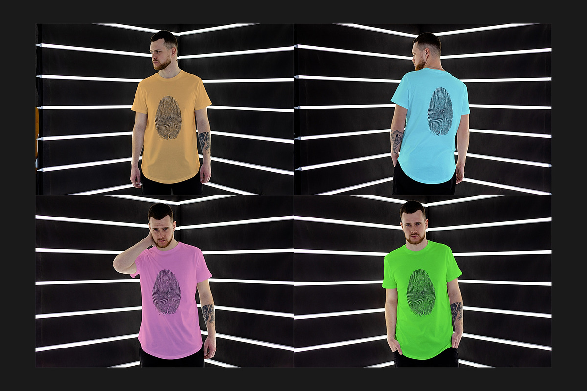 Man's T-Shirt Mock-Up Set, a Shirt Mockup by Freeman Studio (Photo 6 of 16)