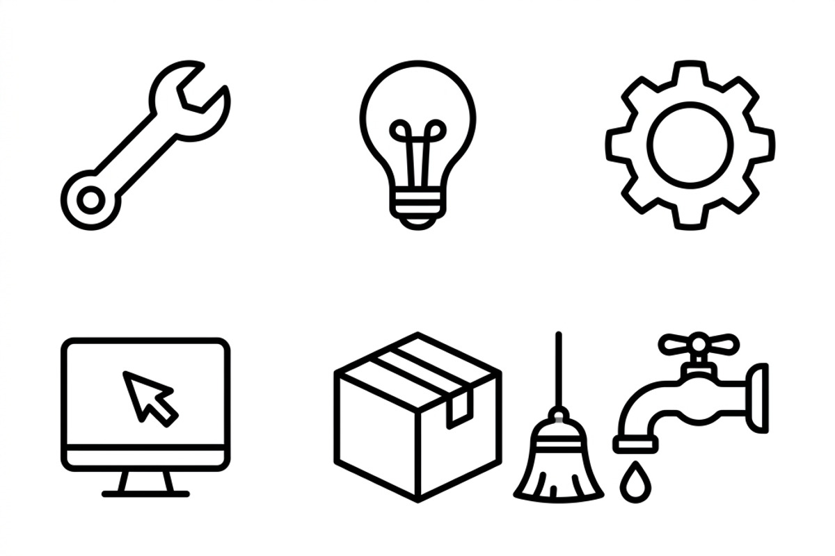 380 Customer Service Icon Set, an Outline Icon by adenpinkstore (Photo 18 of 19)
