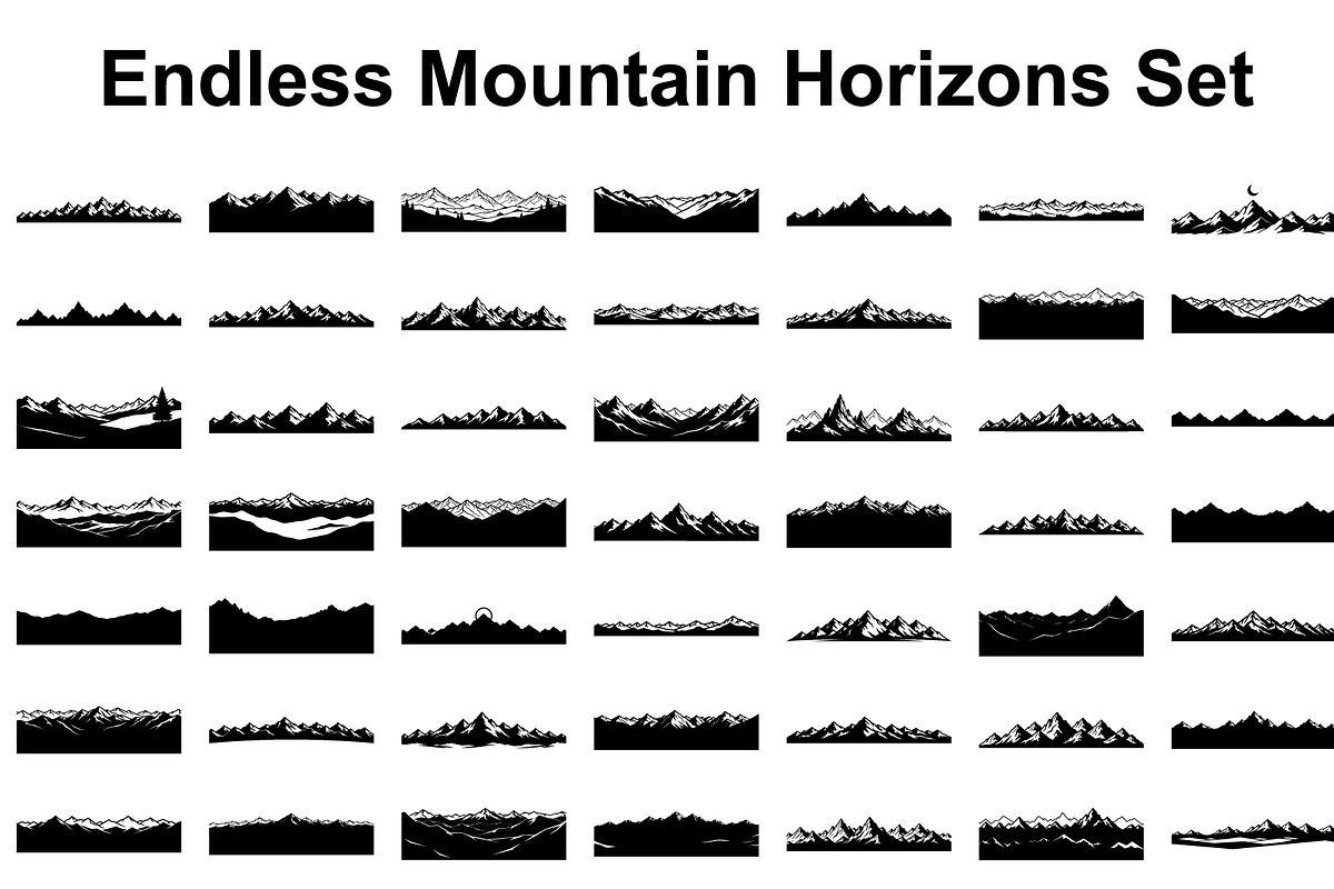 Endless Mountain Horizons Silhouette, a Graphic by musafir_fashion (Photo 1 of 14)