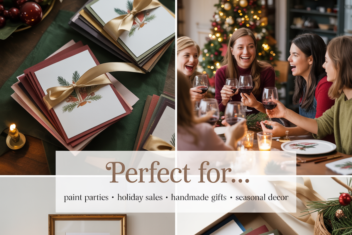 25 Christmas Card DIY Design Kit, a Seasonal Illustration by Daffodil Dream Studio (Photo 5 of 9)