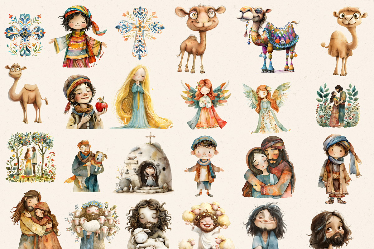 BIBLICAL CHARACTERS CLIPART BUNDLE, a Person Illustration by Daring Digies (Photo 2 of 9)