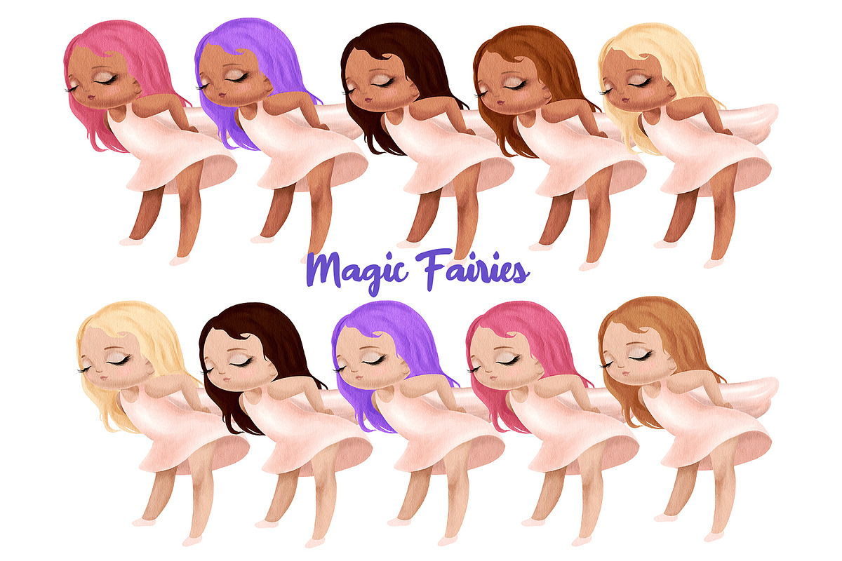 Magical Fairy Garden Clipart Set, an Education Illustration by HabitusDesigns (Photo 3 of 6)