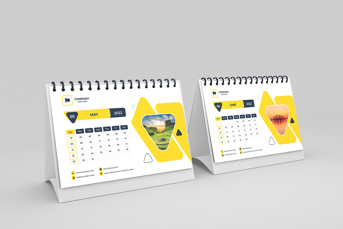 Desk Calendar 2022, a Stationery Template by mijli (Photo 4 of 10)