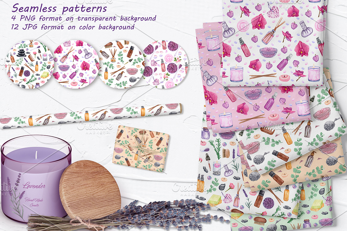 Aromatherapy Watercolor Collection, an Object Illustration by BarvArt (Photo 12 of 17)