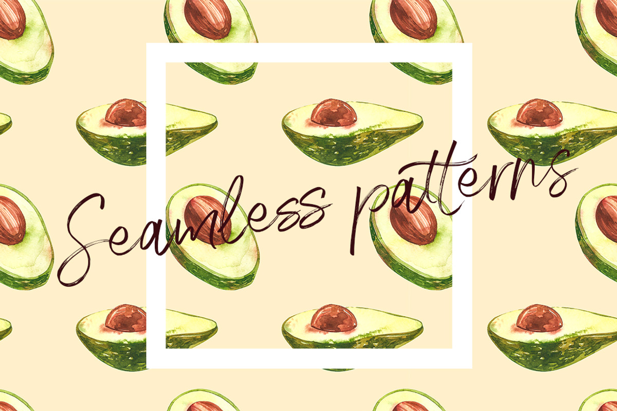 Avocado in botanical style, a Food Illustration by Ann Astro (Photo 7 of 13)
