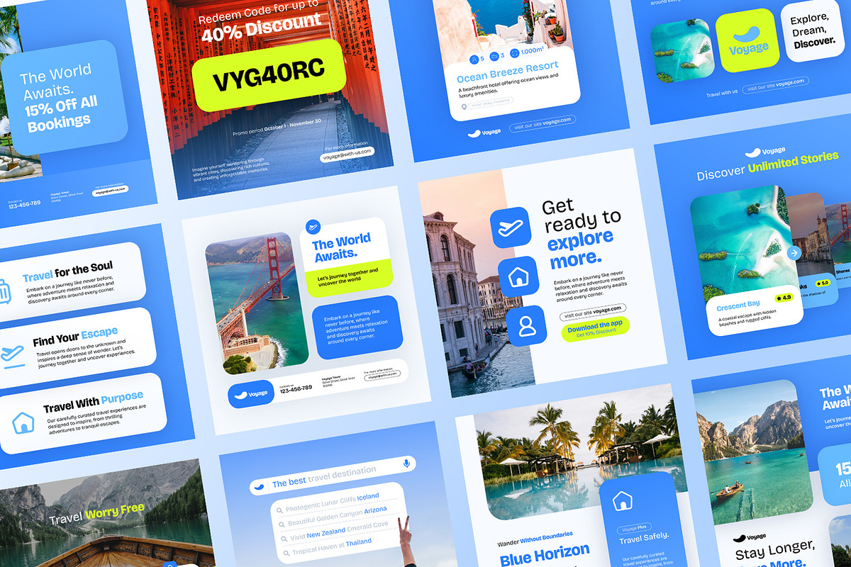 Travel Agent Business Instagram Post, a Social Media Template by Louds Studio (Photo 5 of 5)