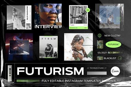 CANVA CYBERPUNK Instagram Templates