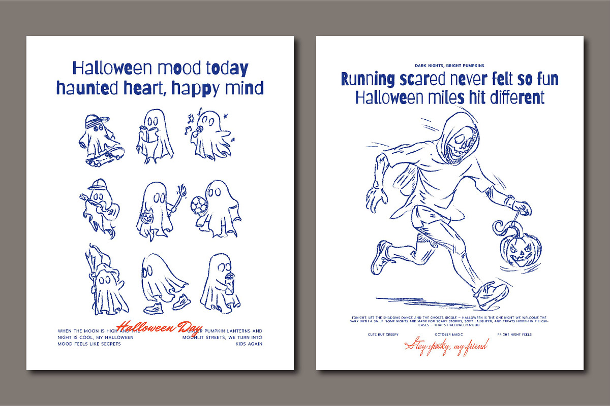 Halloween hand drawn poster, a Seasonal Illustration by Baleee (Photo 7 of 9)
