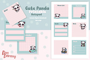 Panda Themed Printable Memo Notepad, a Graphic by Dori Debreceni draws (Thumbnail 1 of 2)