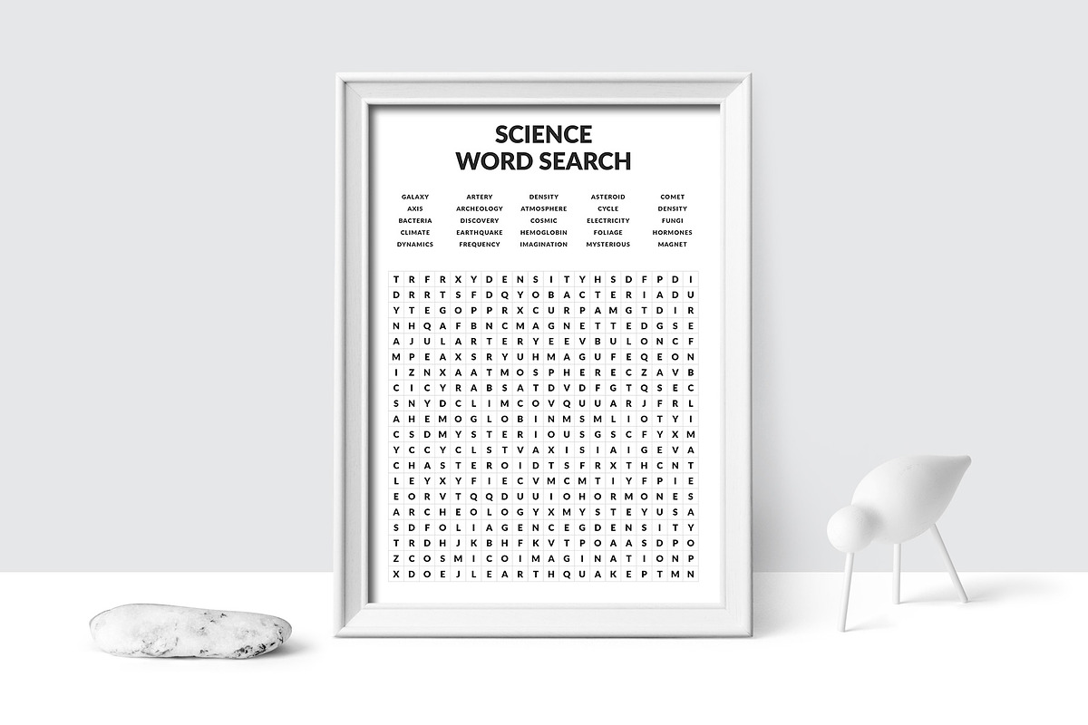 Science Word Search Game Template, a Templates & Theme by Amit Debnath (Photo 2 of 6)