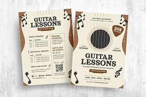 Guitar Lessons Flyer Template