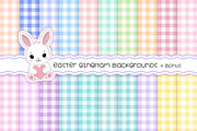 Easter Gingham Backgrounds, a Pattern Graphic by Julie Campbell (Thumbnail 1 of 4)