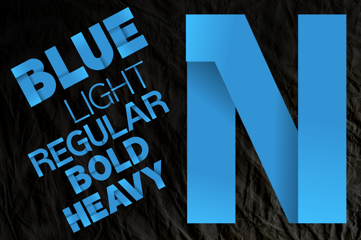 BroshK4-Blue, a Sans Serif Font by glukfonts (Photo 1 of 5)