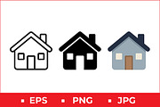Stylized House Vector Icon Graphic, a Solid Icon by Artonix (Thumbnail 1 of 2)