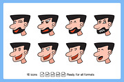 Comic Male Face Avatars Illustration, a Person Illustration by Designfour (Thumbnail 3 of 5)