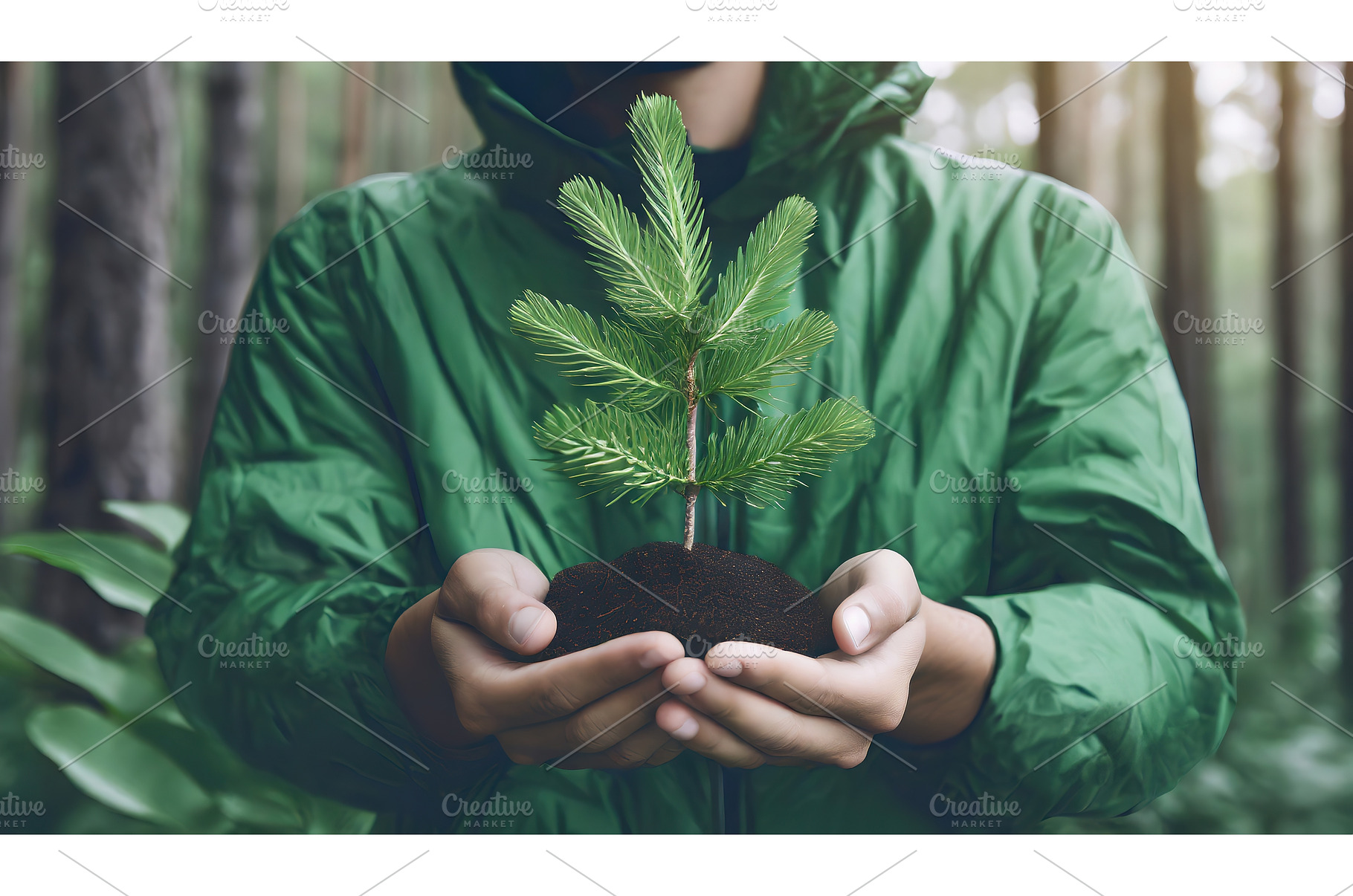 Hands holding a young evergreen tree, a Nature Photo by Igor Tichonow