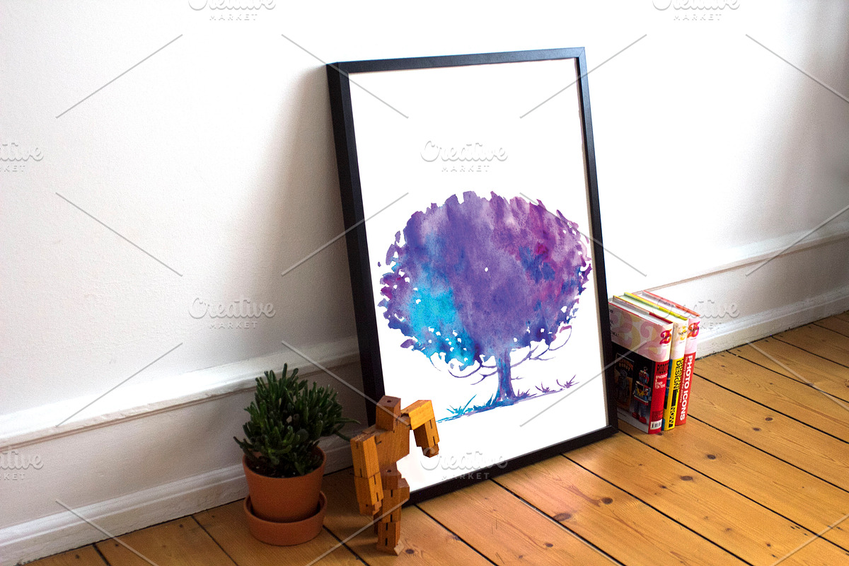 Set of watercolor fairy trees., an Illustration by moto_cat (Photo 1 of 4)