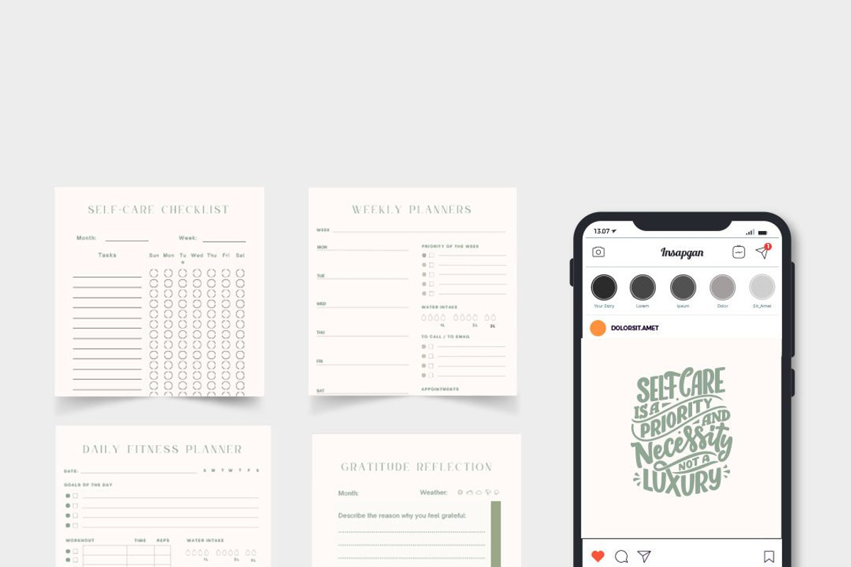 Your Self Care Journal, a Print Template by Brand Your Biz Co. (Photo 6 of 11)
