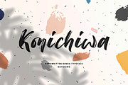 Konichiwa Handbrush Font, a Script Font by Motokiwo (Thumbnail 1 of 10)