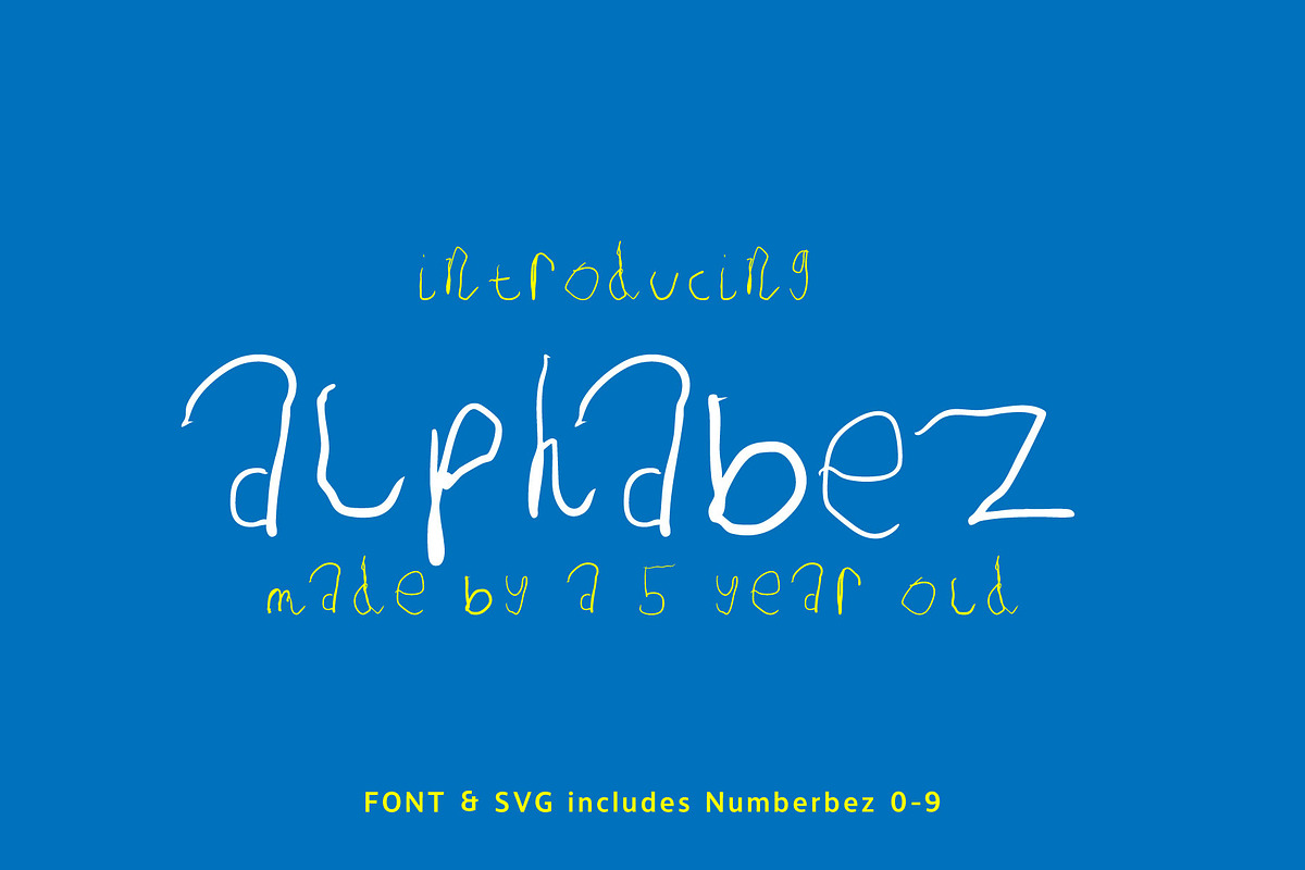 Alphabez | Hand Drawn font, a Handwritten Font by Supersimbo © (Photo 1 of 6)