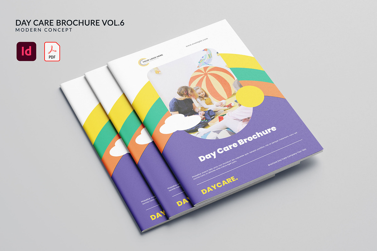 Day Care Brochure Vol.6, a Brochure Template by Bewalrus Studio (Photo 1 of 10)