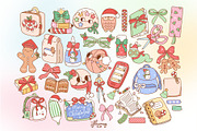 Cute Christmas School Clipart Bundle, an Education Illustration by Huxmay (Thumbnail 3 of 7)