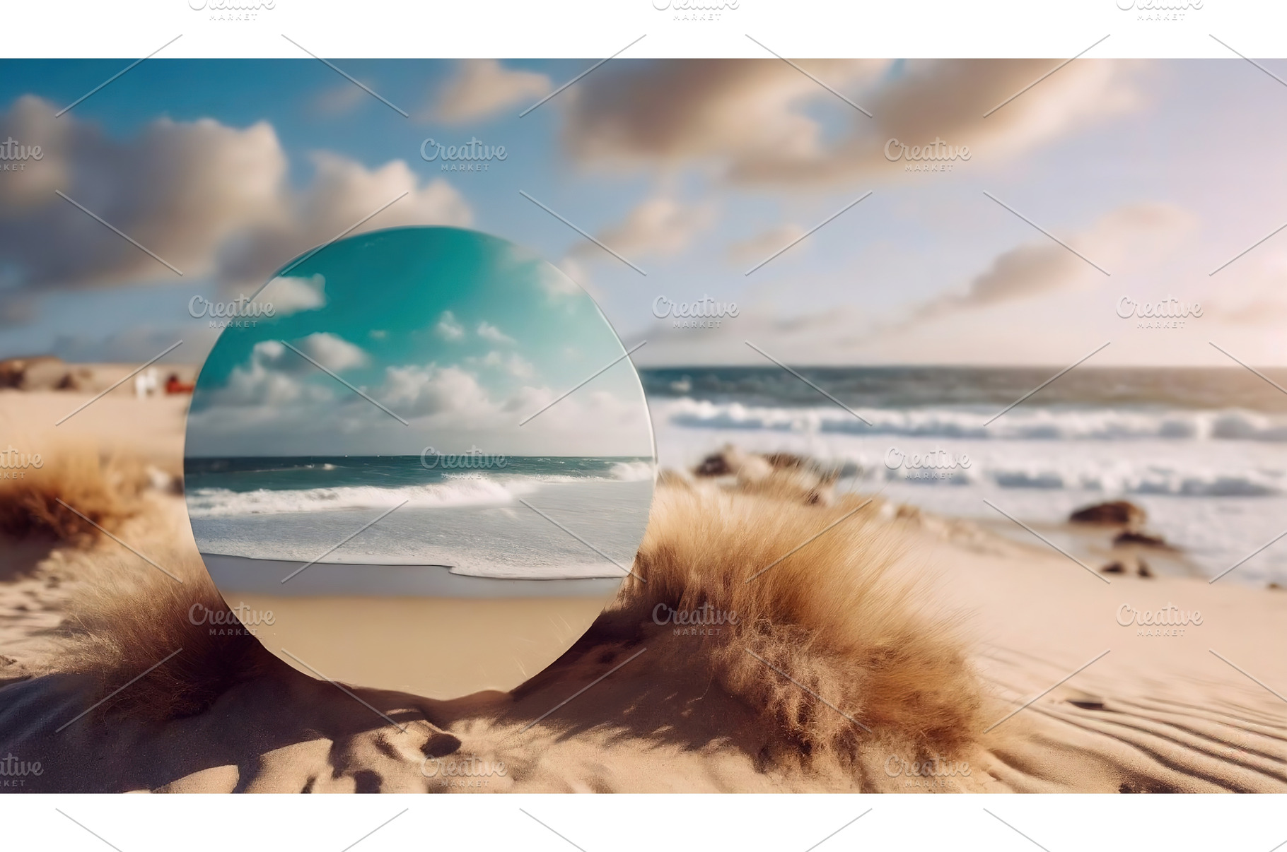 A beach scene with a mirror, a Nature Photo by Igor Tichonow