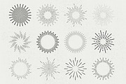 12 Vintage Sunbursts, an Object Graphic by Tori Design (Thumbnail 3 of 3)