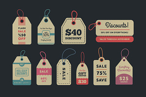 32 Vintage Sale Tags