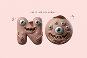 Gobble Monster Font, a Sans Serif Font by Handmadefont (Thumbnail 11 of 12)