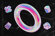 3D Iridescent Shapes, an Object Graphic by Design Studio (Thumbnail 2 of 4)