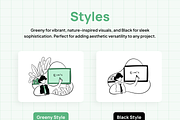 Greeny Bundle Illustration, an Illustration by Kawalan Studio (Thumbnail 2 of 6)