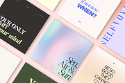 Retro Gradient Insta Quotes, a Social Media Template by Kseniia_Design (Thumbnail 2 of 9)