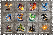 Stock Art - Dragon Pack - Volume 1, an Illustration by artbeerlife (Thumbnail 2 of 2)