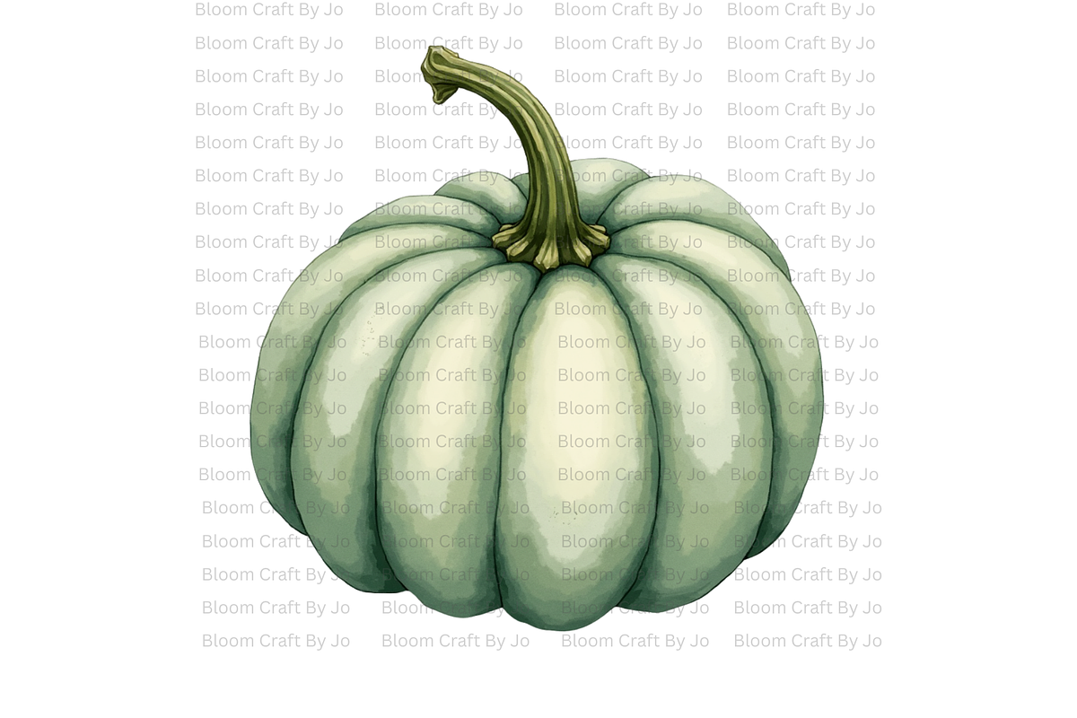 Sage Green Pumpkins, a Decorative Illustration by Bloom Craft Creations (Photo 3 of 12)
