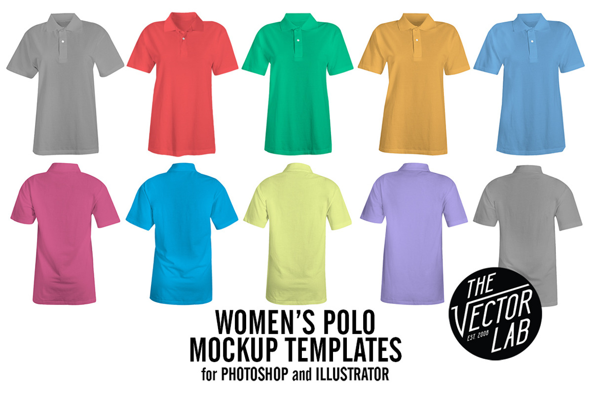 Women's Polo Shirt Mockup Templates, a Shirt Mockup by TheVectorLab (Photo 3 of 3)