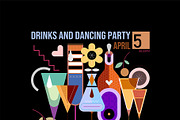 Cocktail Party Poster Vector Designs, a Decorative Illustration by danjazzia (Thumbnail 7 of 9)