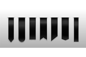 Black bookmarks, ribbon, banner 3d, an Object Graphic by art PVP - market