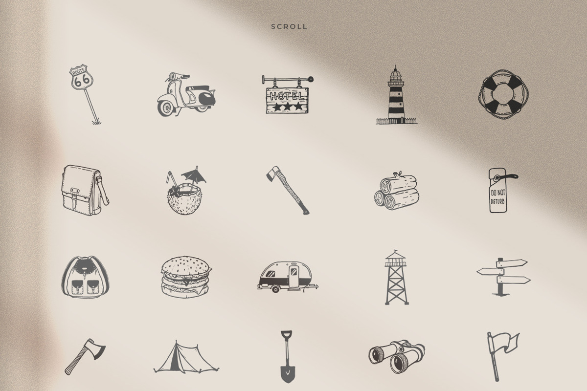 100 Hand Drawn Elements -Adventure-, an Animal Illustration by Michael Rayback Design (Photo 2 of 5)