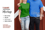 Couple T-Shirt Smart Object Mockup, a Shirt Mockup by HaywireMedia & Mockups (Thumbnail 2 of 3)
