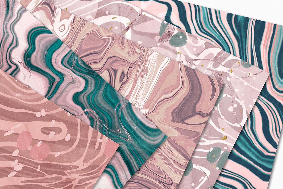 Marbled Paper Texture Collection