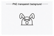 Yawning and Amazed Rabbit Emojis Set, an Outline Icon by Designfour (Thumbnail 2 of 7)