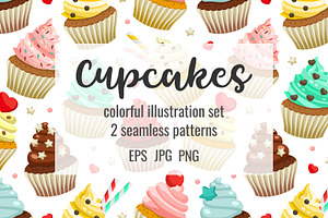 Cupcakes set & patterns