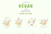Vegan Cruelty Free Animals Stickers, an Object Graphic by Catherine Wheel (Thumbnail 11 of 12)