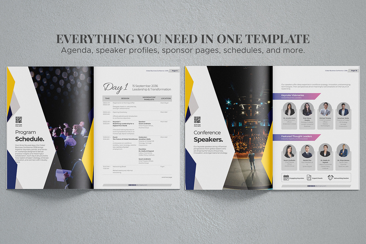 Business Conference Program Book, a Brochure Template by Oshin Design (Photo 3 of 6)