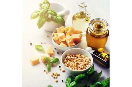 Ingredients for homemade pesto -, a Food & Drink Photo by Enjoy Photo