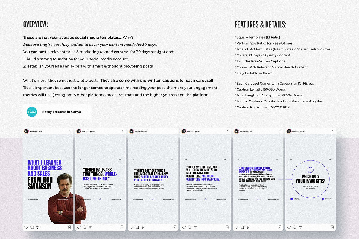 Sales & Marketing Insta Carousel, a Social Media Template by AndrewPixel